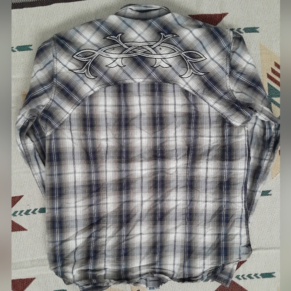 S Womens Western Pearl Snap - Picture 2 of 4